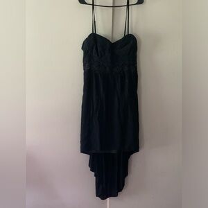 Size 3x high low black dress with lace detailing